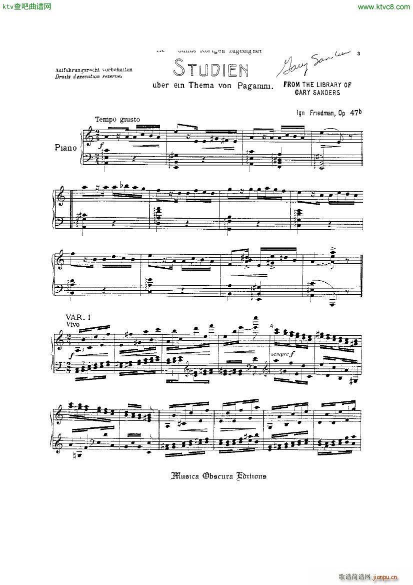 Friedman op 47b Paganini Studien1