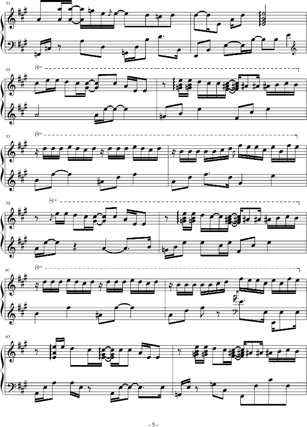 One more time, One more chance PIANO ver.-钢琴谱(钢琴曲)-动漫影视5