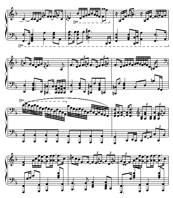 爱如潮水-钢琴谱(钢琴曲)-张信哲4