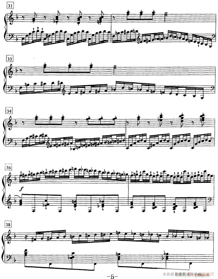 钢琴教程第七级 练习曲（Op 72 No 6）5