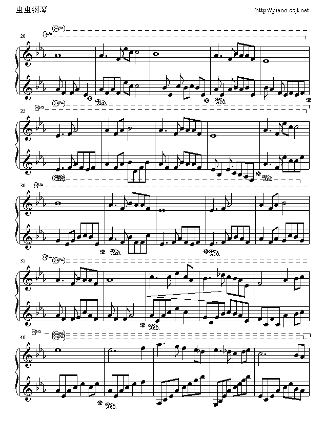莫失莫忘(女声∶风铃)-钢琴谱(钢琴曲)-仙剑奇侠传2