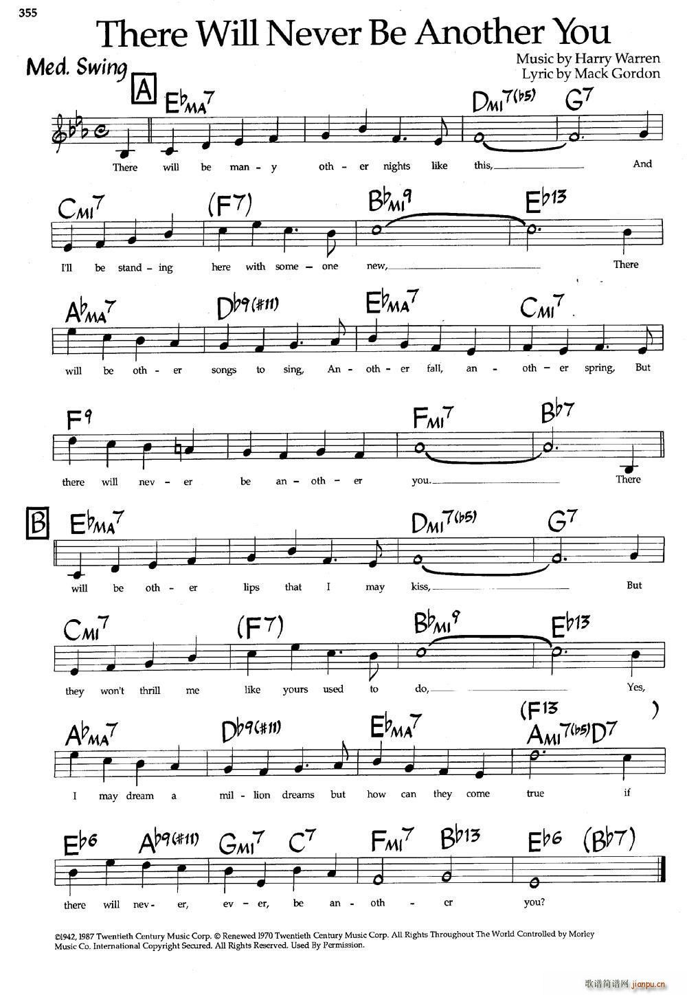 There Will Never Be Another You(爵士钢琴曲)1
