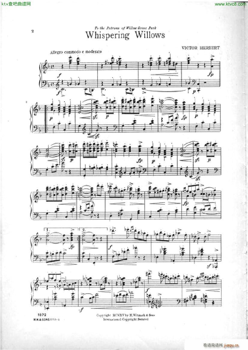 Victor Herbert Whispering Willows Intermezzo1
