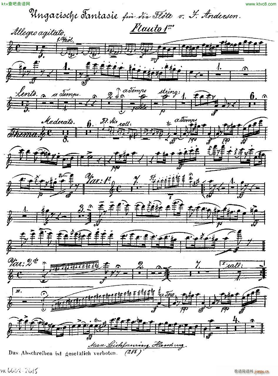 Andersen op 2 Ungarische Fantasie orch parts22