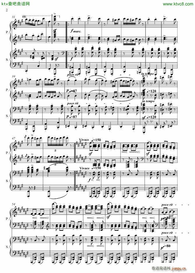 原版的匈牙利舞曲 四手联弹_勃拉姆斯 Brahms2