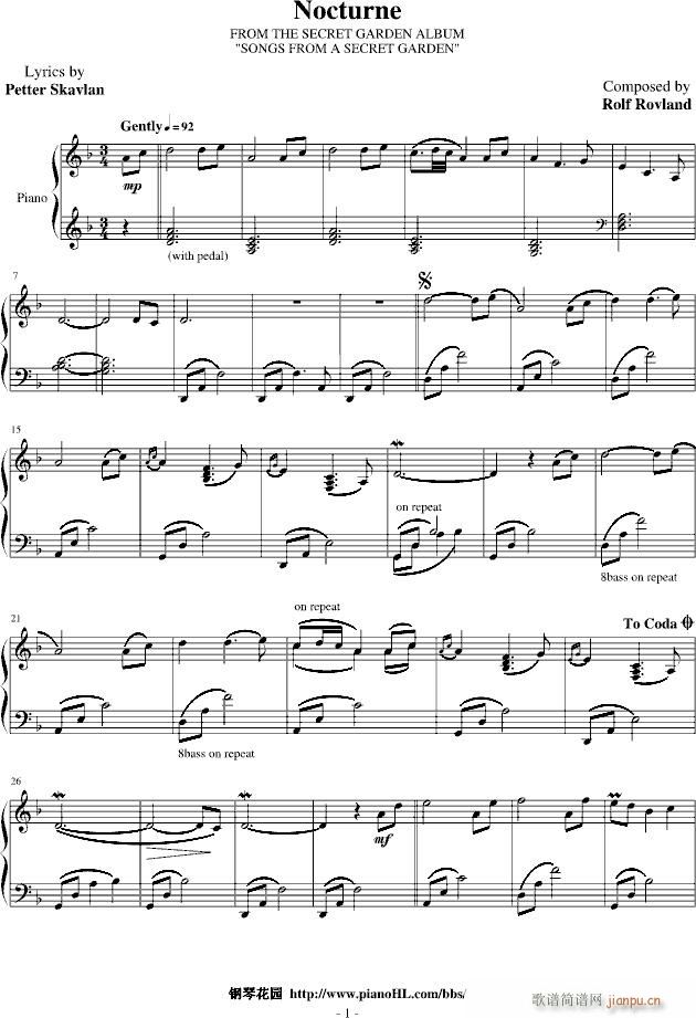nocture_神秘园乐队1