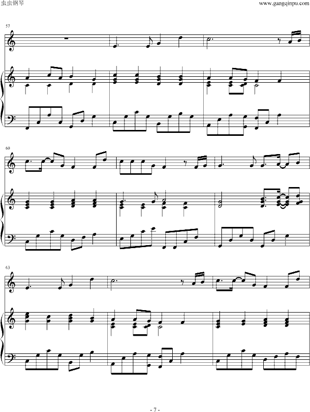《云之彼端》―きみのこえ-钢琴谱(钢琴曲)-动漫影视7