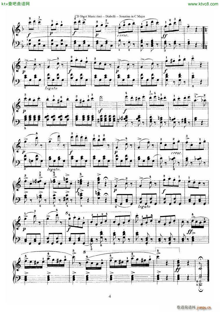 Diabelli Sonatinas Op 168 No 1 7 34P12