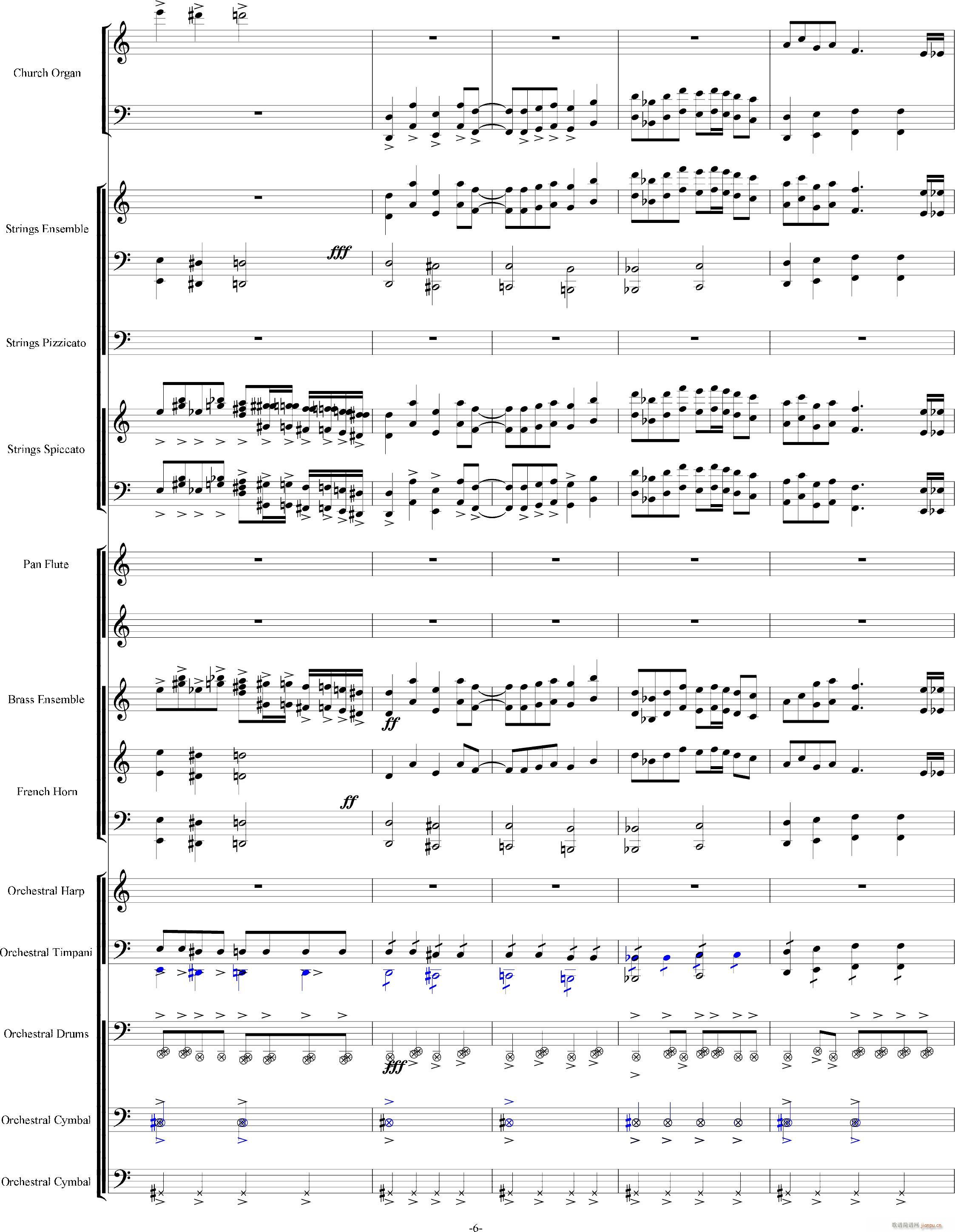 当管弦乐队遇上疯狂爵士鼓手-震撼总谱6