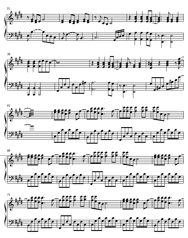 饿狼传说-钢琴谱(钢琴曲)-张学友3