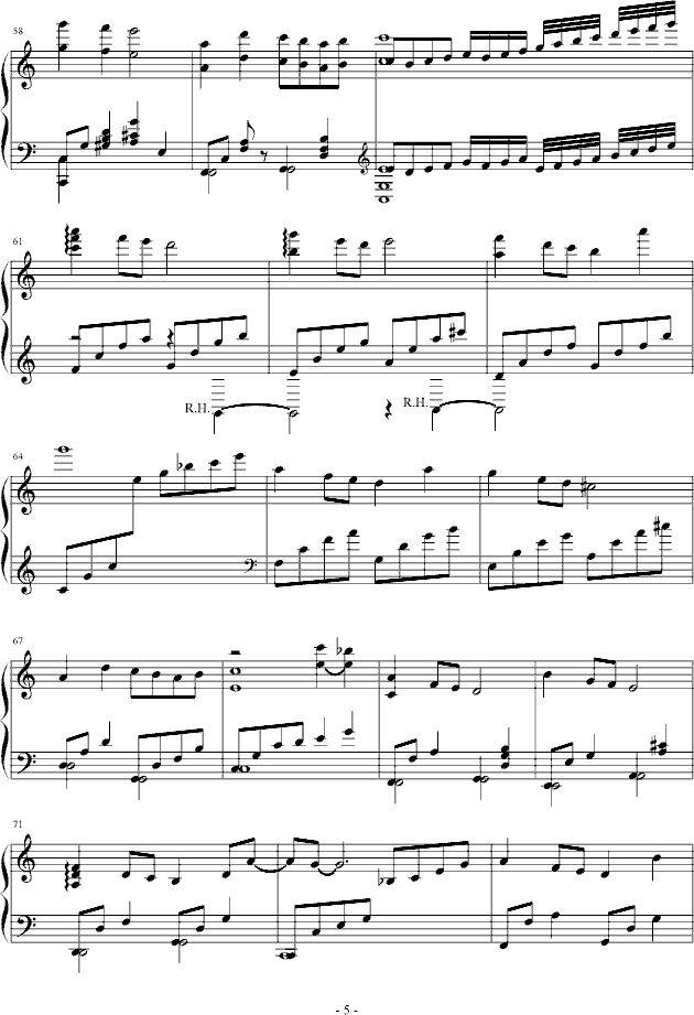 Sherry(原名紫风铃)-钢琴谱(钢琴曲)-塞外孤笛5