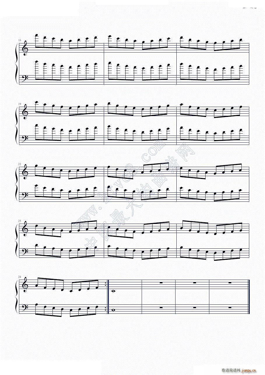 哈农指法第一部分练习一3