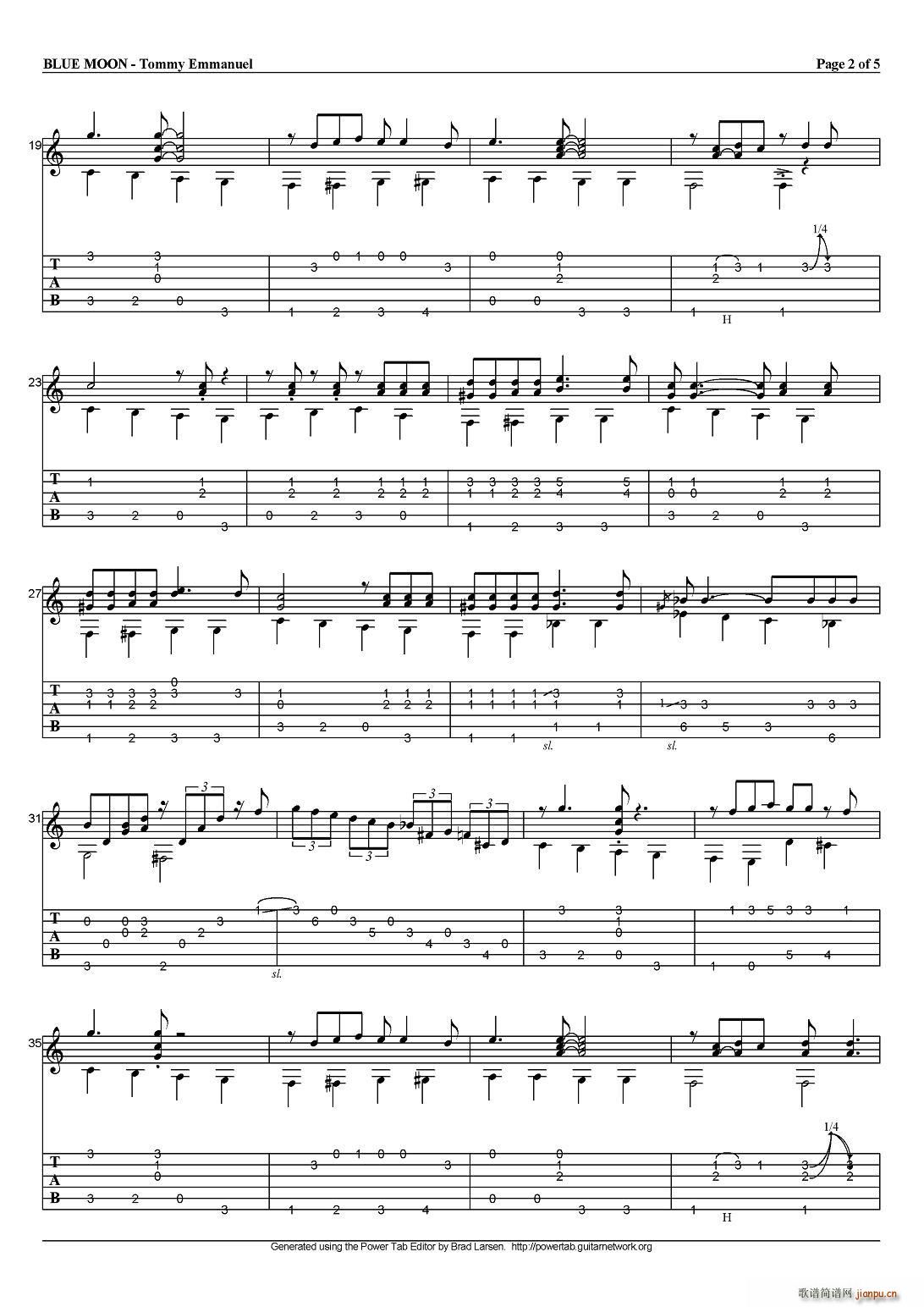 tommy emmanuel blue moon（指弹吉他）2
