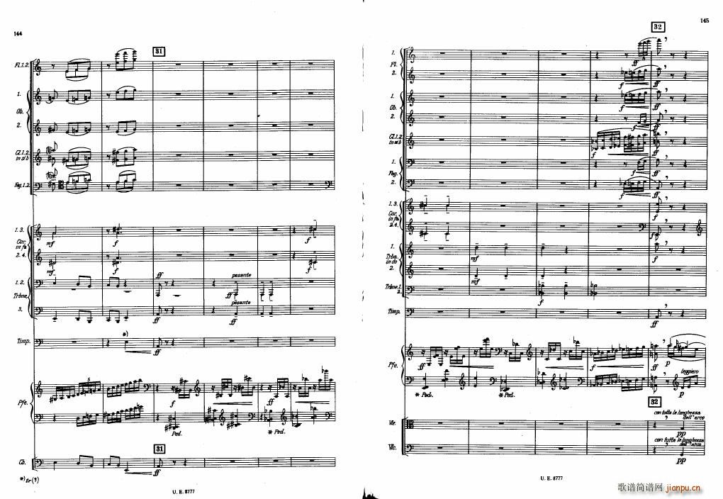 Bartok SZ 83 Piano Concerto No1 Full Score 二32