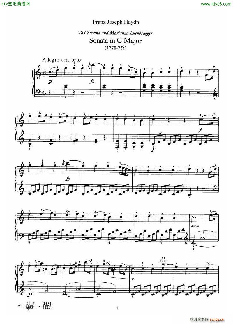 Haydn Piano Sonata No 35 In C1
