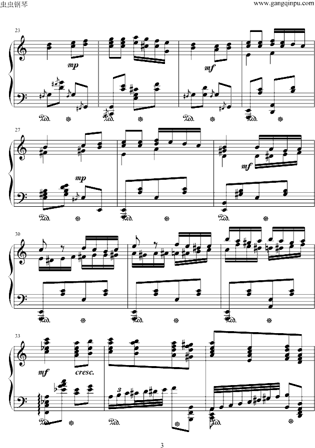 瓦洛多斯《土耳其进行曲》原版-钢琴谱(钢琴曲)-莫扎特3