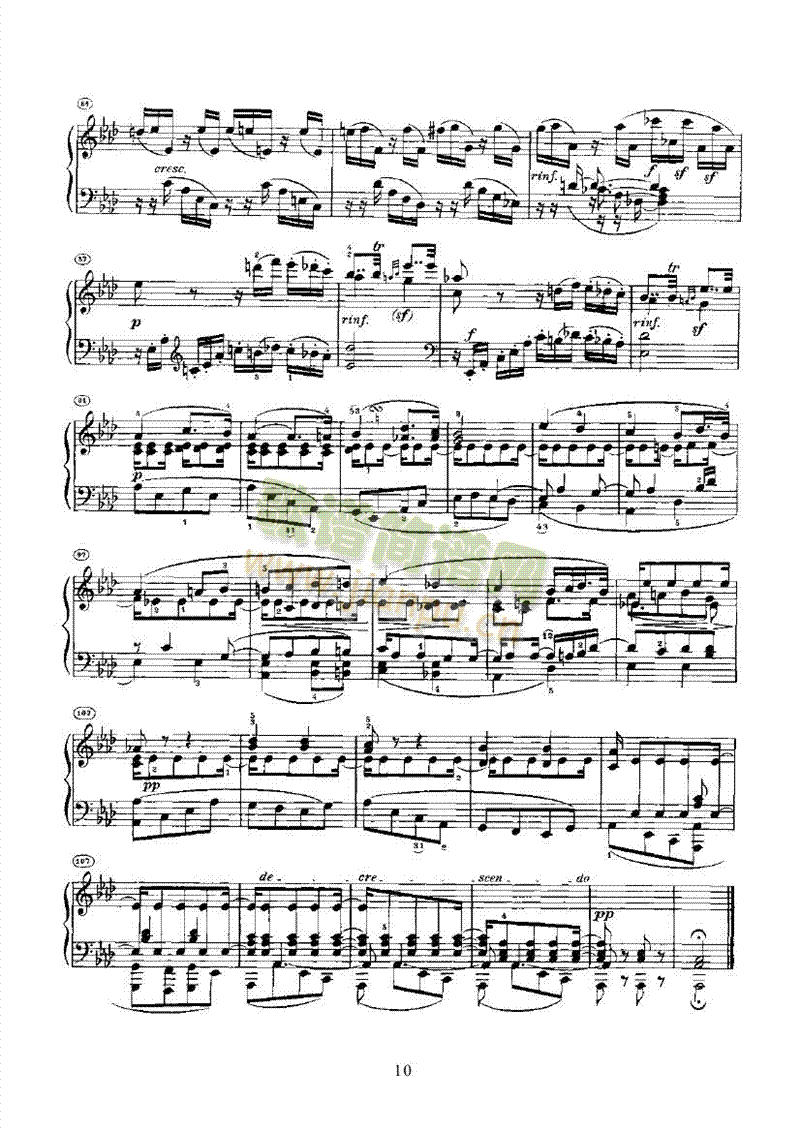 奏鸣曲(Opus10 Nr.1) 键盘类 钢琴10