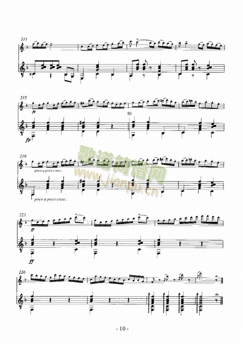 波拉卡舞曲（吉他伴奏） 管乐类 长笛10