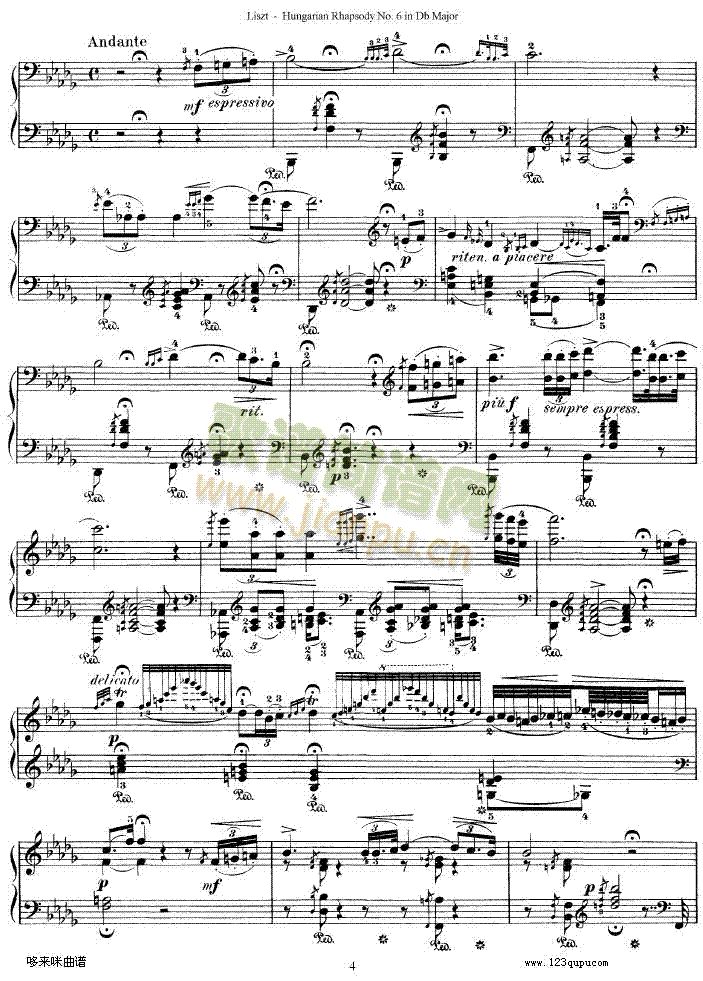 匈牙利狂想曲第六号-李斯特4