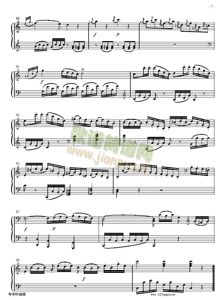 奏鸣曲 Sonatas K279   Mvt.1-莫扎特7