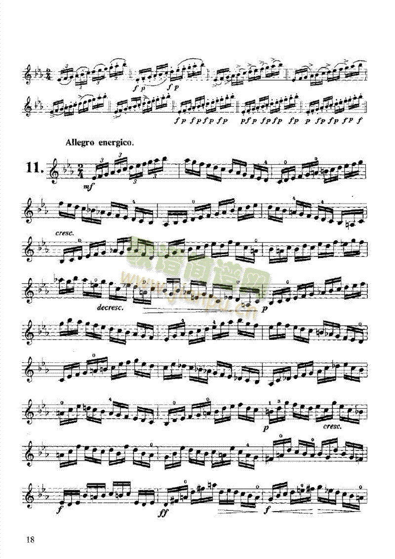开塞小提琴练习曲36首 弦乐类 小提琴18