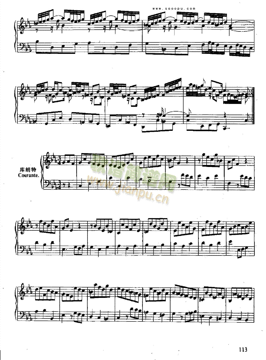 六首法国组曲 键盘类 钢琴10