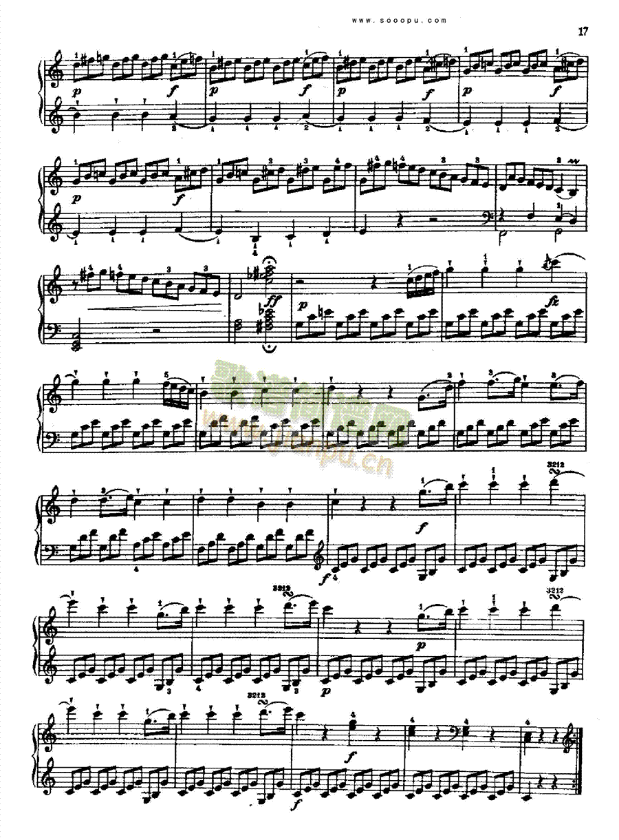 奏鸣曲二(献给奥恩布鲁格的姐妹们) 键盘类 钢琴6