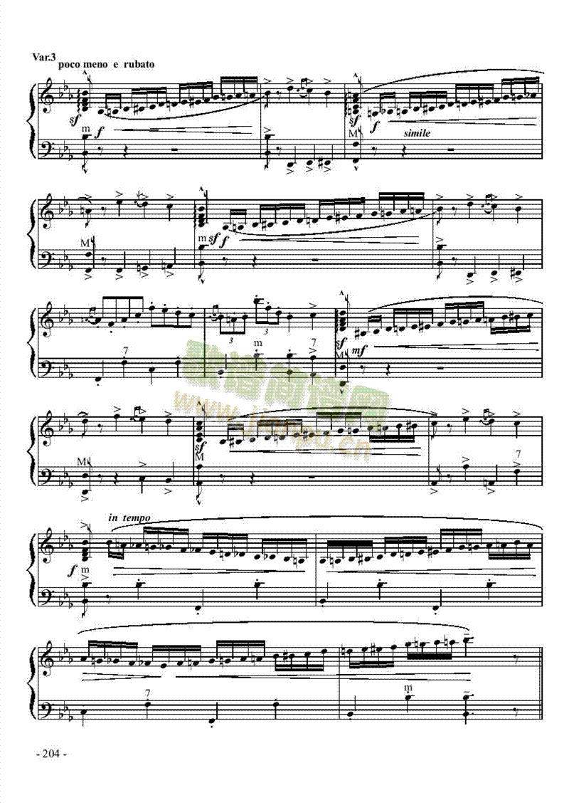 八级乐曲《乌克兰主题变奏曲》 键盘类 手风琴4