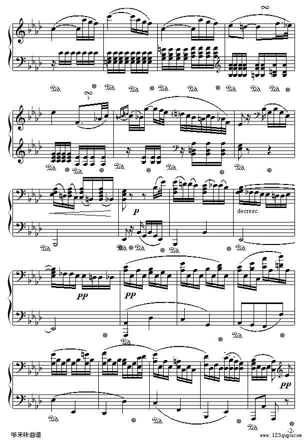 悲怆奏鸣曲第二乐章-贝多芬2