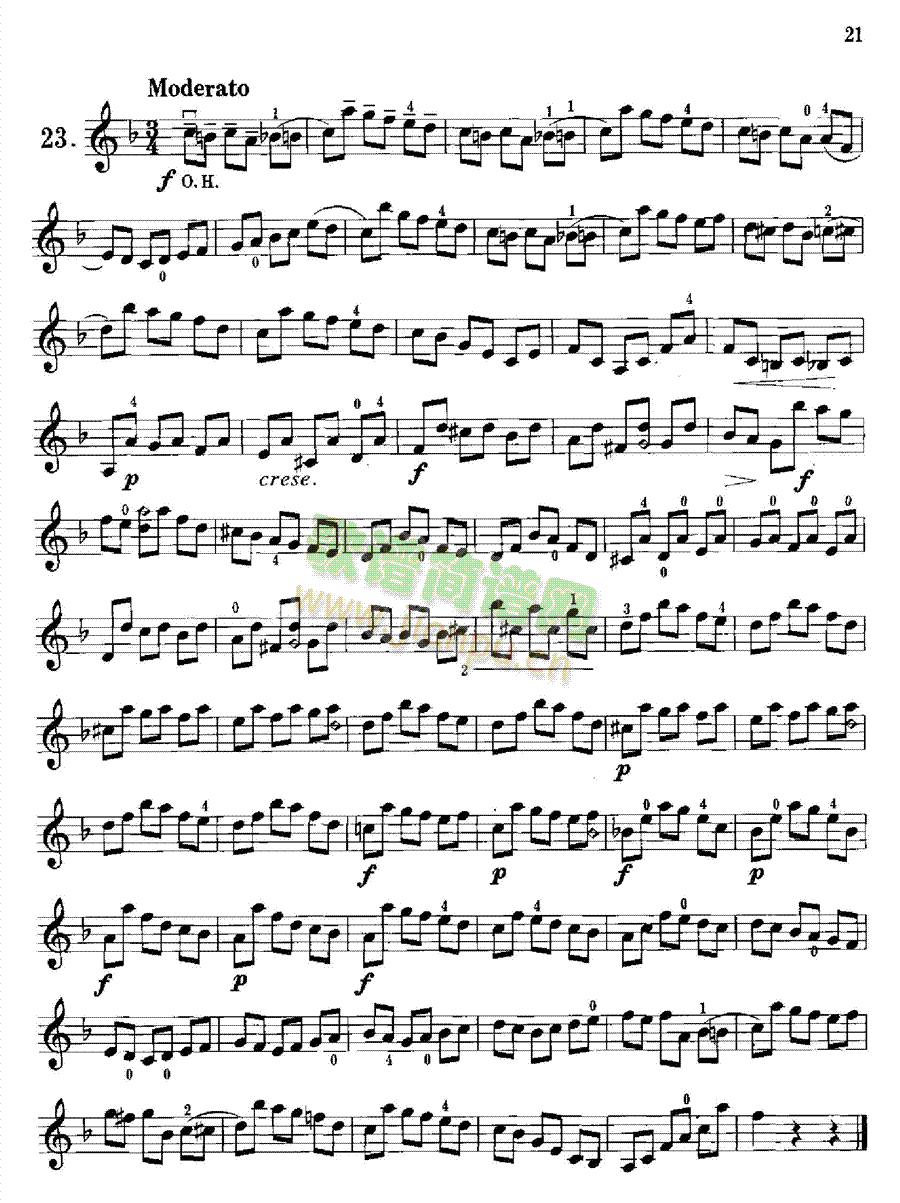 沃尔法特小提琴练习曲60首作品第45号 弦乐类 小提琴21
