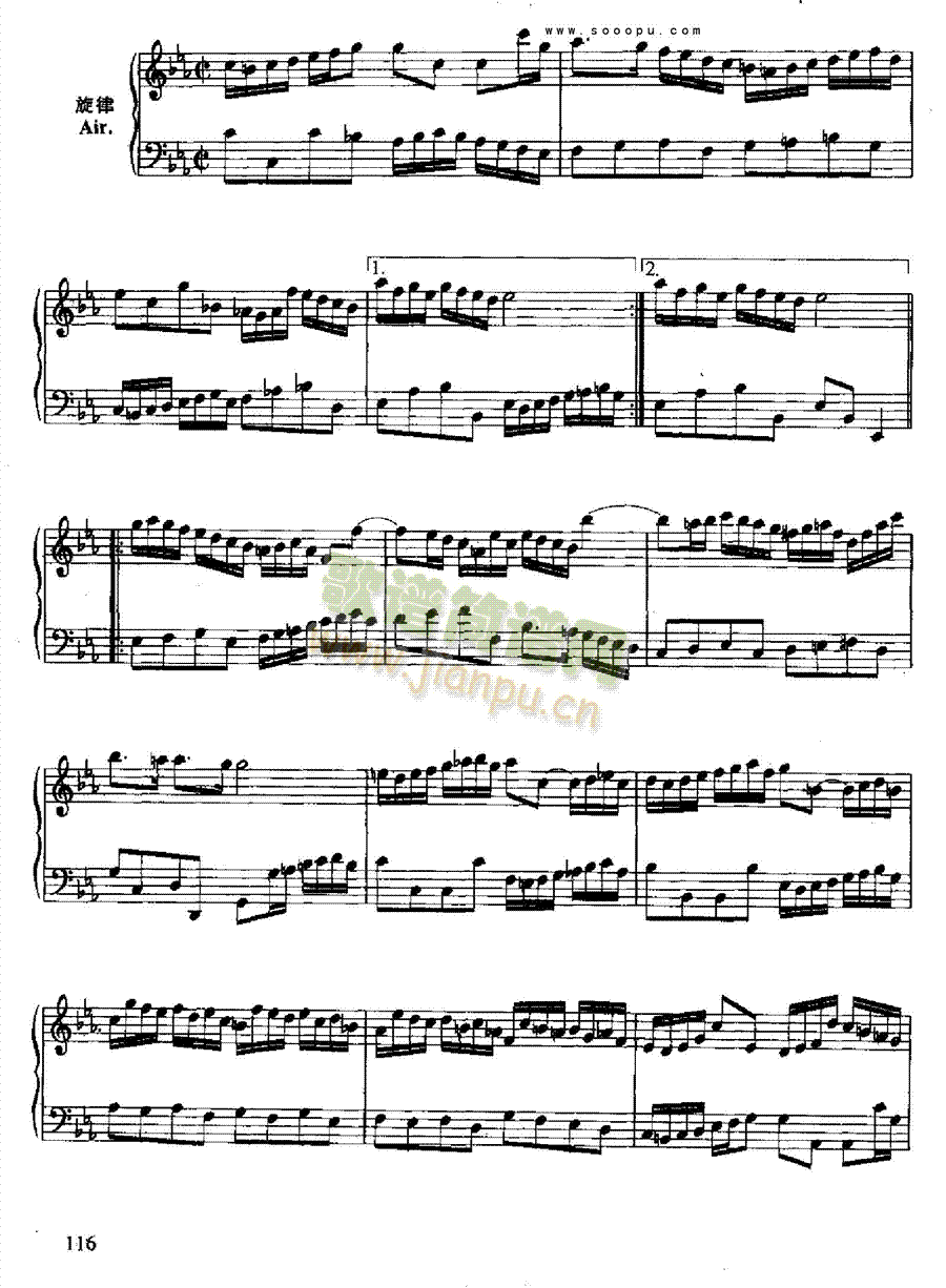 六首法国组曲 键盘类 钢琴13