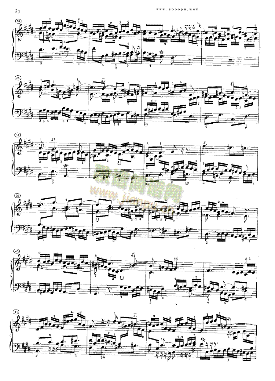 巴赫平均律曲集第二册第4首 键盘类 钢琴5