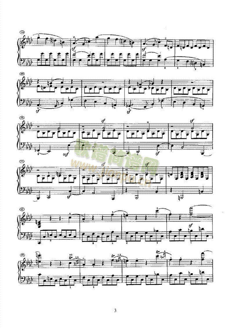 奏鸣曲(Opus2 Nr.1) 键盘类 钢琴3