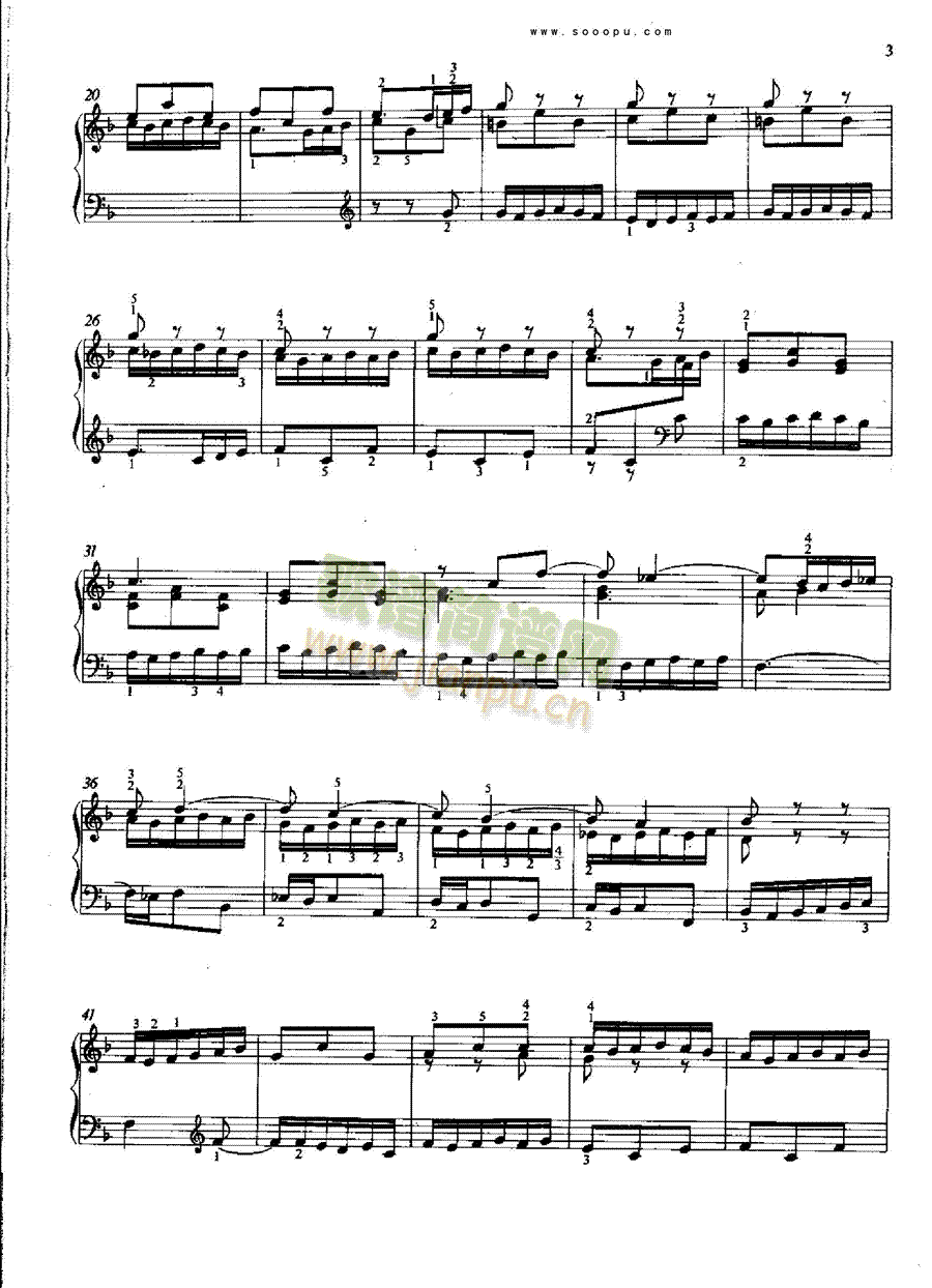 F大调序曲BWV820 键盘类 钢琴2