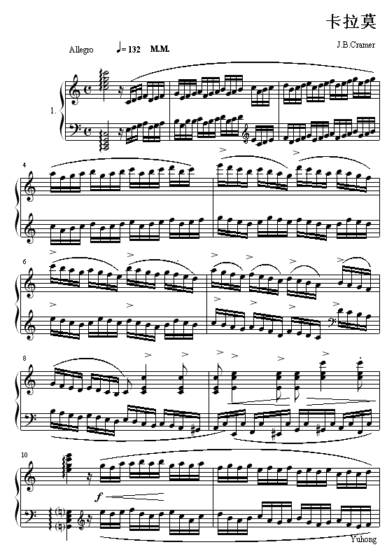 60首钢琴练习曲NO.11