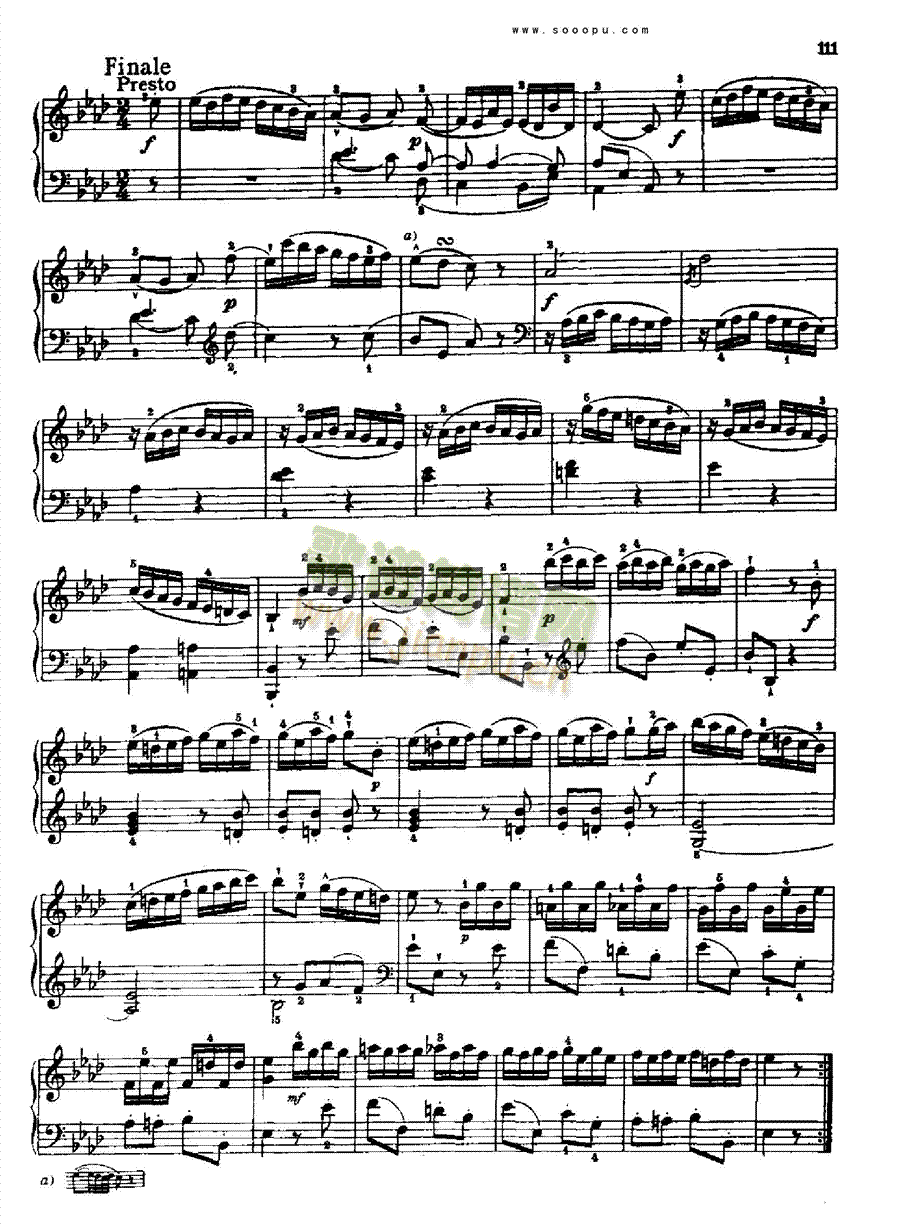 奏鸣曲十一1786年出版 键盘类 钢琴10