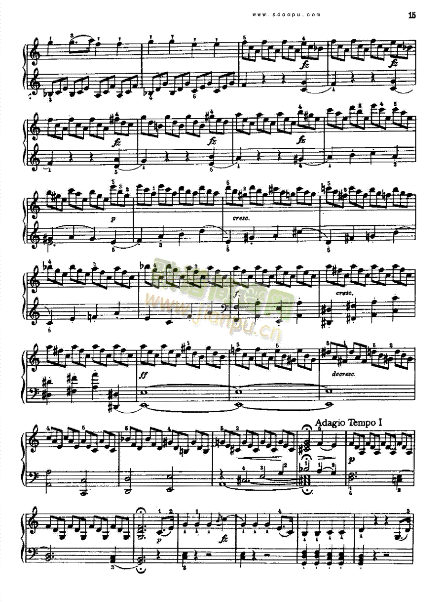 奏鸣曲二(献给奥恩布鲁格的姐妹们) 键盘类 钢琴4