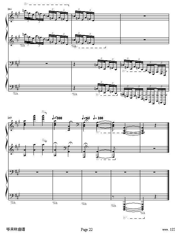 土耳其进行曲四手联弹-莫扎特22