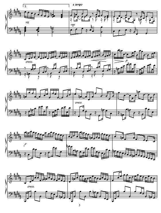 Etude in B Major5