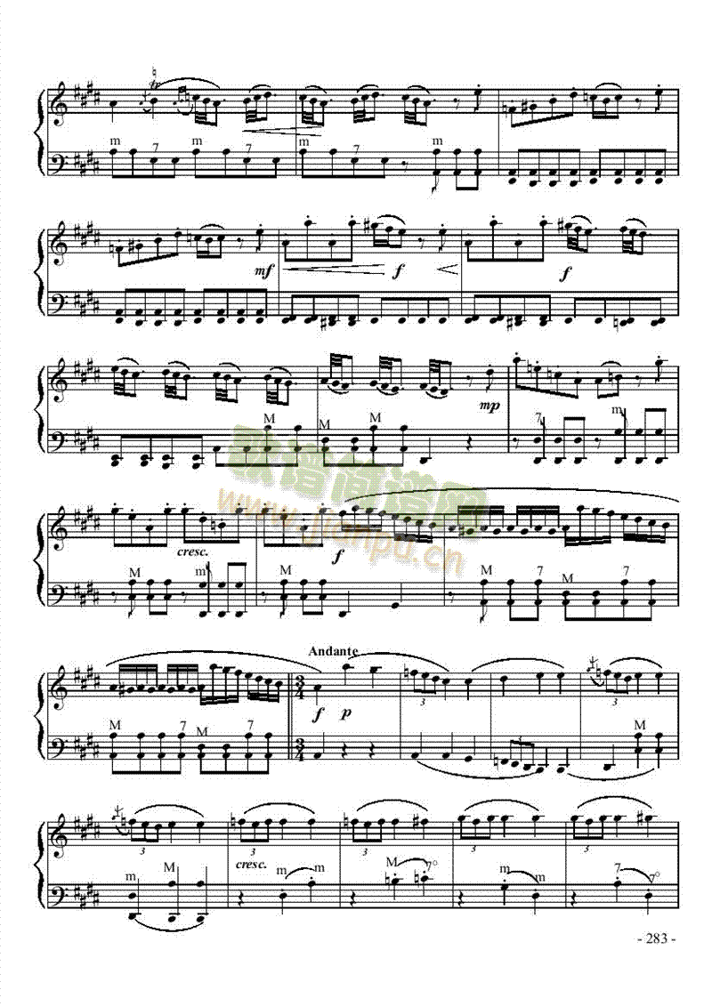 十级古典乐曲《E大调奏鸣曲》 键盘类 手风琴3