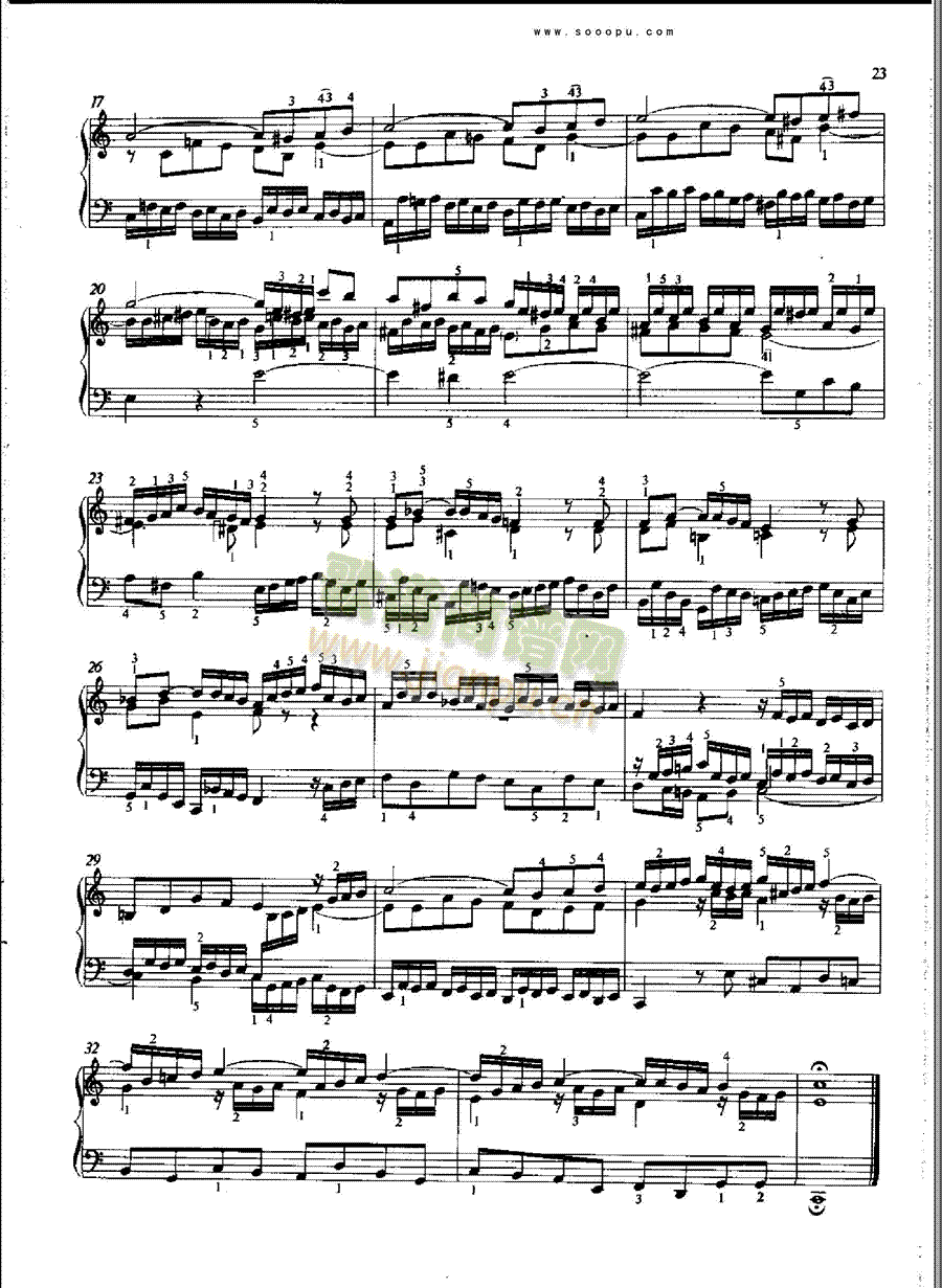 赋格曲BWV952 键盘类 钢琴2