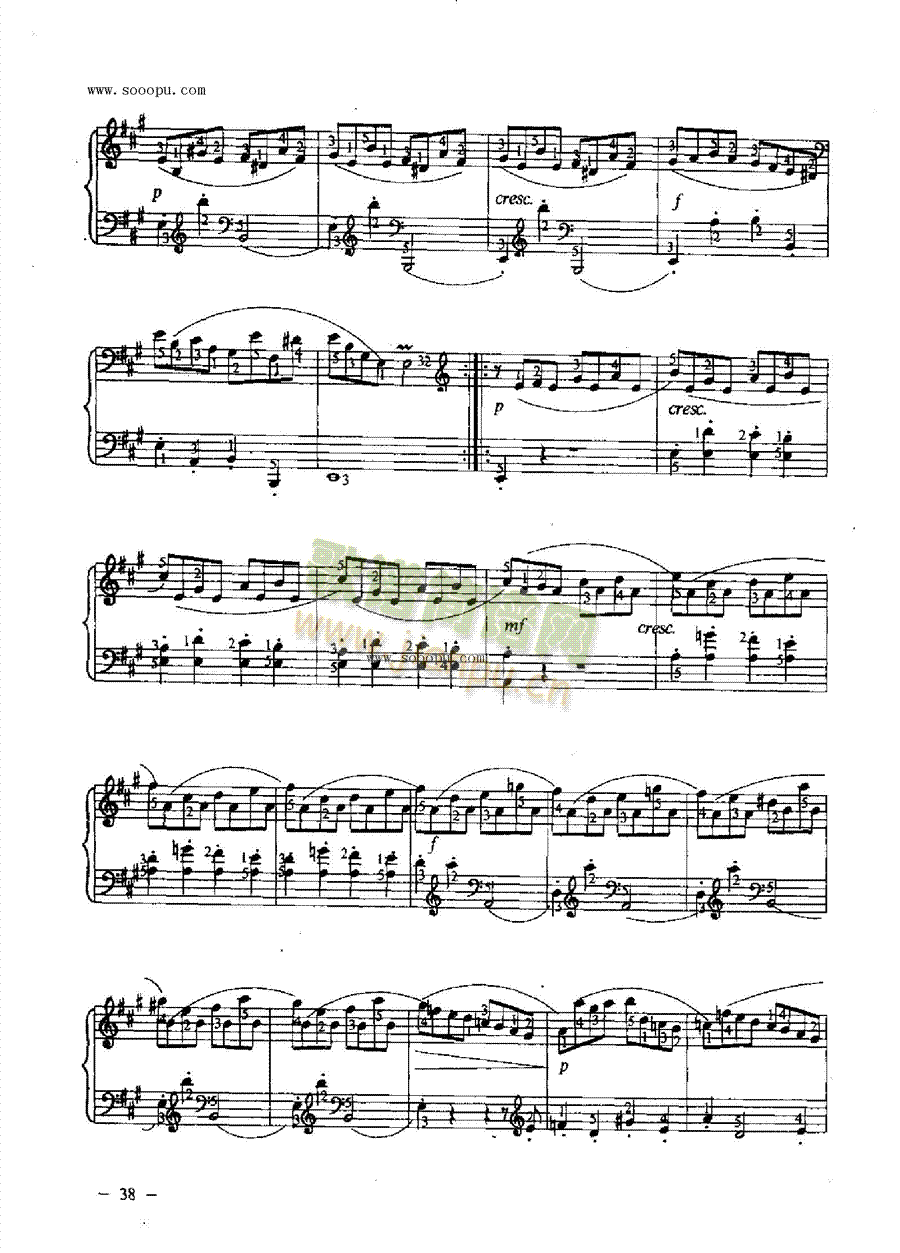 A大调奏鸣曲 键盘类 钢琴4