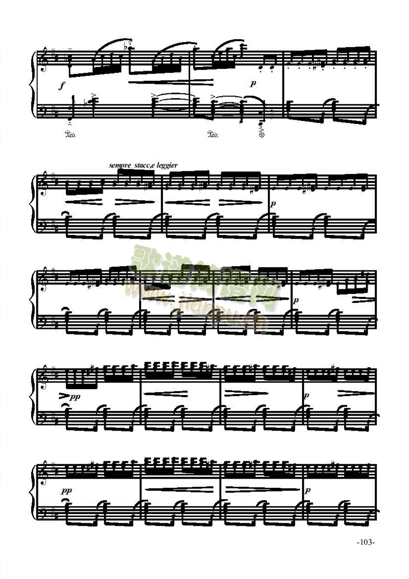 芦笛舞曲―玩具牧童们吹的牧笛―舞剧《胡桃夹子》 键盘类 钢琴7