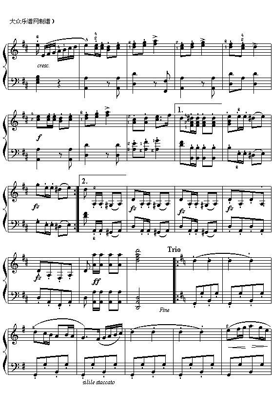 (奥)舒伯特：军队进行曲3