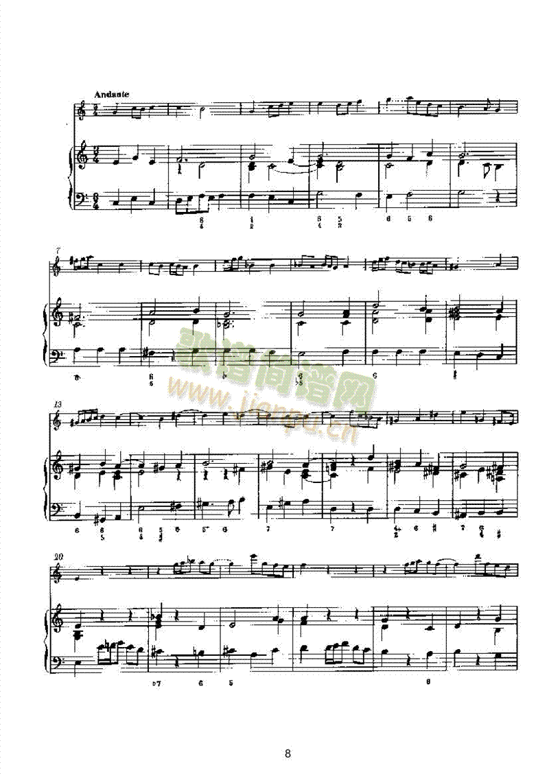 D大调第五奏鸣曲（钢伴） 管乐类 长笛8