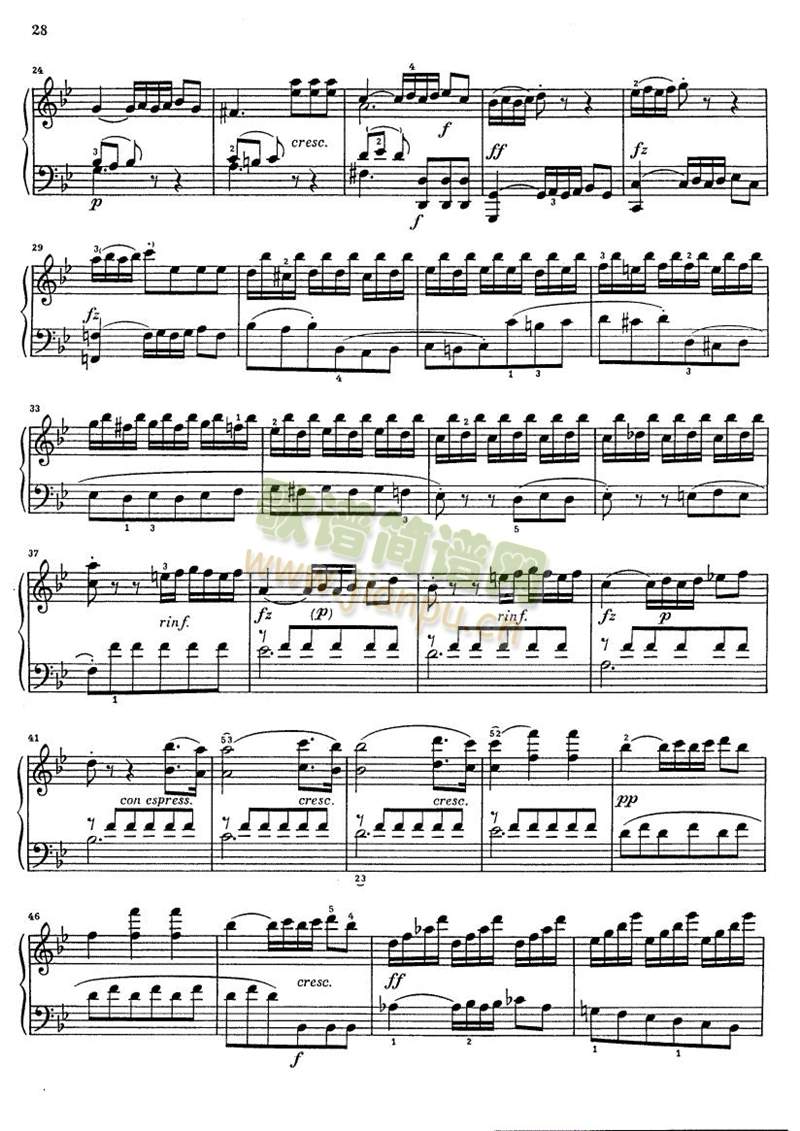 克莱门蒂g小调钢琴奏鸣曲&nbsp;1-92