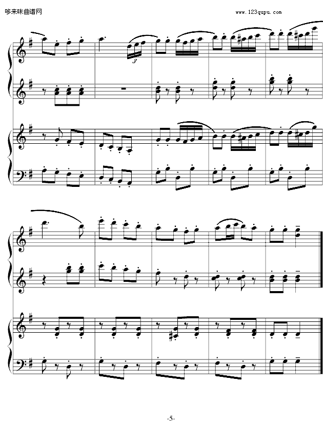 巡逻兵进行曲- 四手联弹-弗兰克・米查姆5