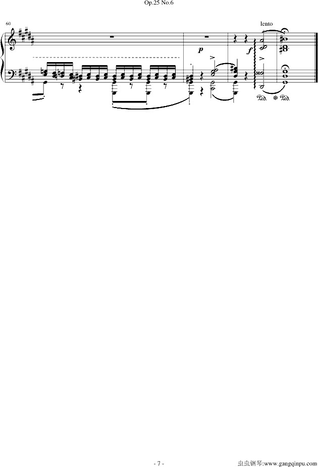 肖邦练习曲 Op.25 No.67