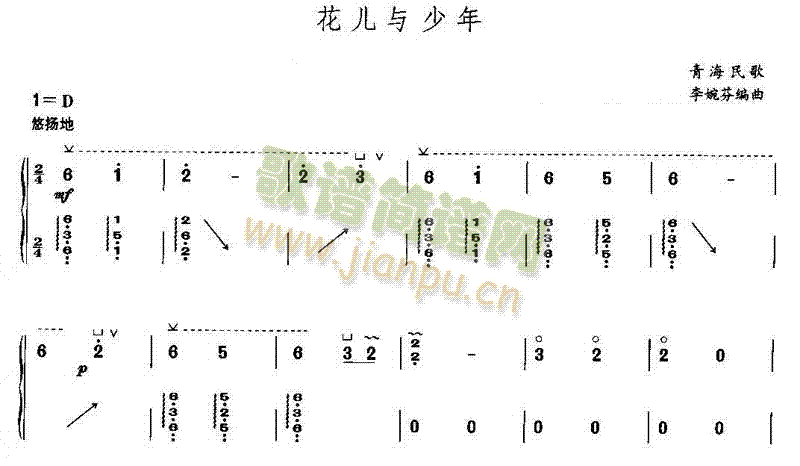 花儿与少年-古筝谱1