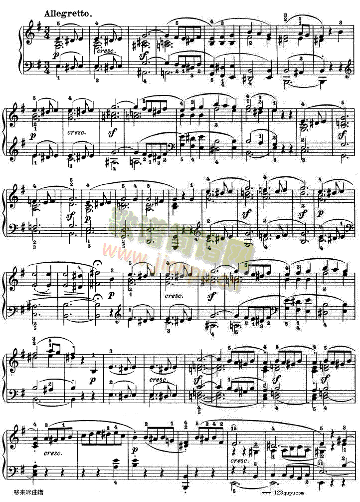 E大调第九钢琴奏鸣曲　Op. 14 No―1-贝多芬7